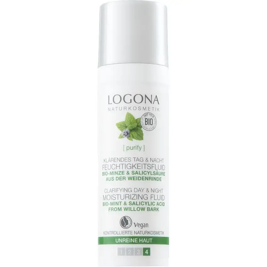 Logona Soins de jourMenthe bio & Acide salicylique d'écorce de saule