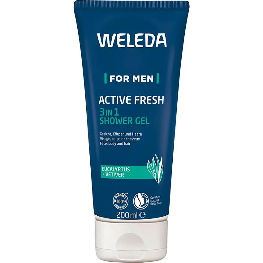 WELEDA Shower GelTonifie grâce à un parfum rafraîchissant et masculin