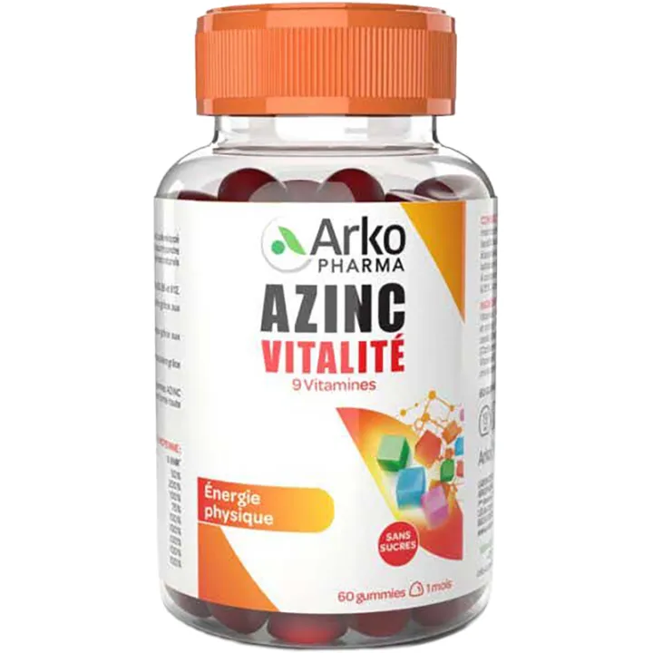 Azinc Vitalité 9 Vitamines Arkopharma 60 Gummies