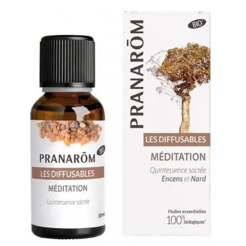 DIFFUSABLES - Pranarom Huile essentielle Bio Meditation - Flacon 30ml