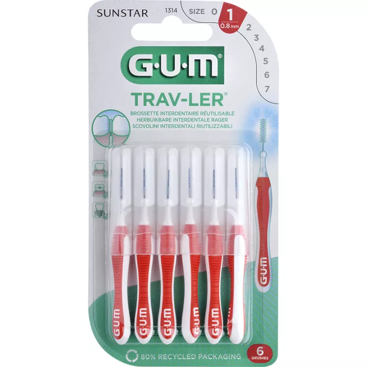 Sunstar Gum Brossette Interdentaire Trav-Ler 0,8 mm
