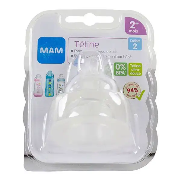 Tetine Mam Silk Debit 2 Silic X2