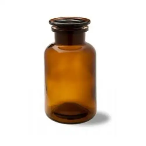 Bouteille en verre à col large et bouchon émeri 100 ml