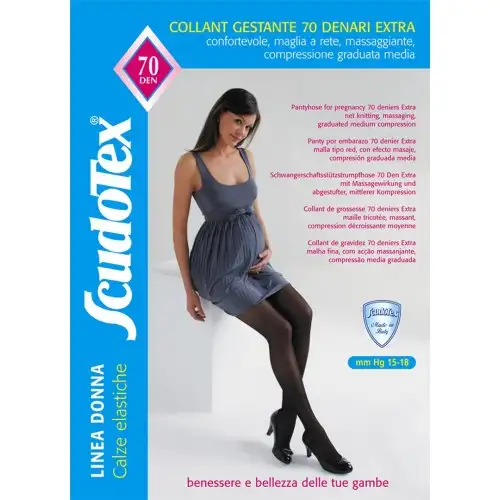 Scudotex 70 Deniers Extra Maternité Collant Noir Taille 3