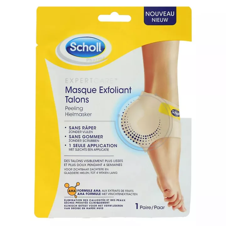 Scholl Masque Exfoliant Talons 1 Paire