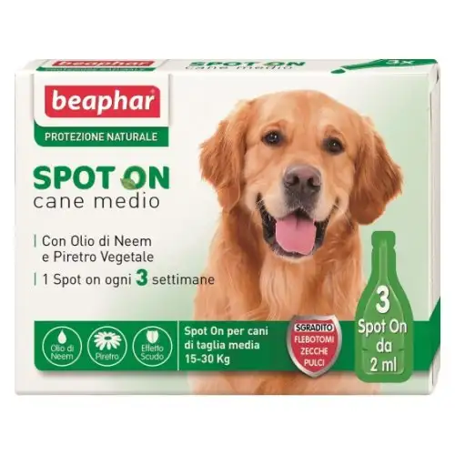 Beaphar Spot On Protection Naturelle Pour Chien De Taille Moyenne 3 Pièces