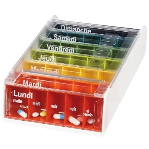 Anabox Rainbow Pilulier Semainier