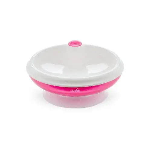 Nuvita Piattocaldo Avec Ventouse Couleur Rose