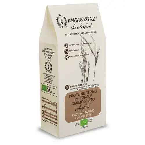Ambrosiae The Uberfood Protéines de Riz Brun Germé 100% Protéines Végétales 200g