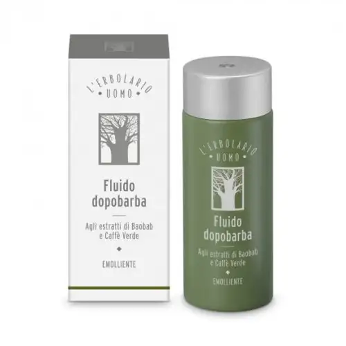 L'Erbolario Uomo Fluido Après-rasage aux extraits de Baobab et Café Vert Emollient 120ml