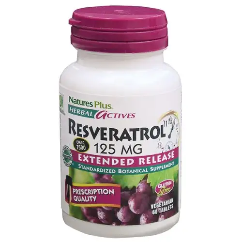 Nature's Plus Herbal-Actives Complément Alimentaire Resvératrol 125mg