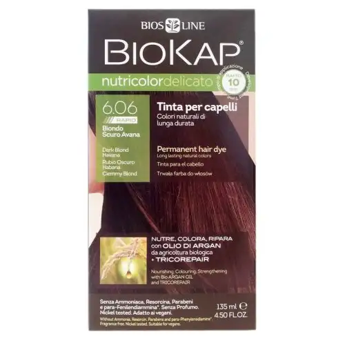 Bios Line Biokap Nutricolor Teinture pour cheveux délicats Couleur 6,06 Blond havane foncé