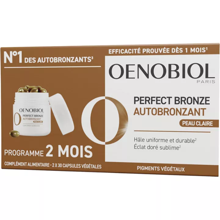 Oenobiol Perfect Bronz Autobronzant Peau Claire Capsules