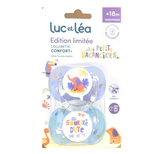 LUC ET LÉA - Duo Sucette Anatomique + 18 mois Edition limitée