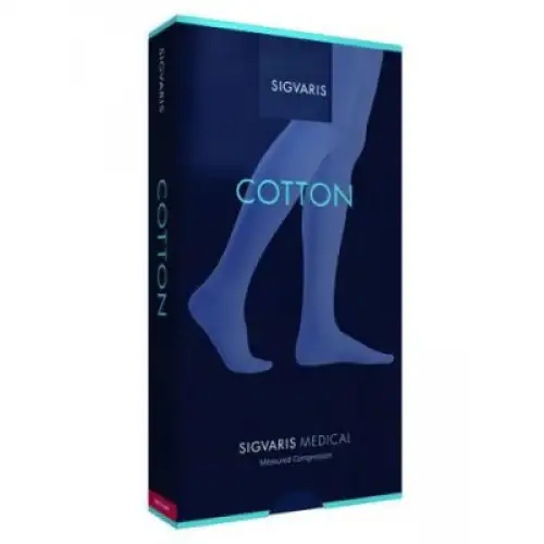 Sigvaris Cotton 2 AD Natural Mi-bas à bout fermé Taille XS Normal