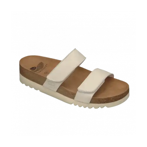 Scholl Lusaka Chausson Femme Bioprint Semelle Intérieure Couleur Blanc Taille 38
