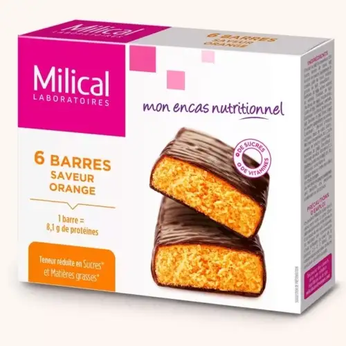 MILICAL - 6 Barres Protéinées Orange
