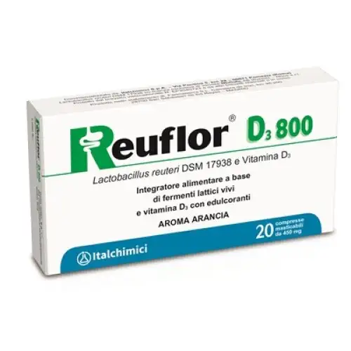 ItalChimici Reuflor D3 800 Complément Alimentaire 20 Comprimés