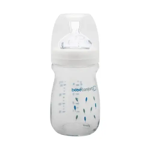 Bebe Confort Biberon Verre Résistant à la Chaleur 130 ml Taille 0