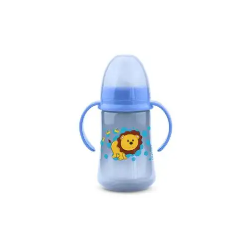 Tasse Nuvita avec bec en silicone et poignées bleues