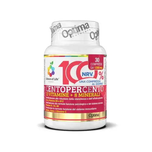 Centopercento 13 Vitamines + 8 Minéraux Colors Of Life® Optima Naturals 30 Comprimés