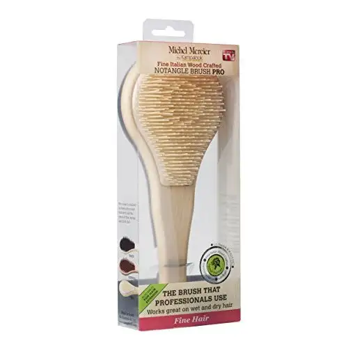 Michel Mercier Brosse En Bois Pour Cheveux Fins