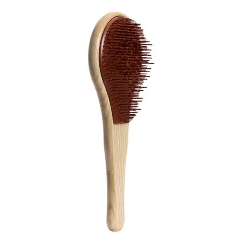 Michel Mercier Brosse en bois naturel pour cheveux bouclés