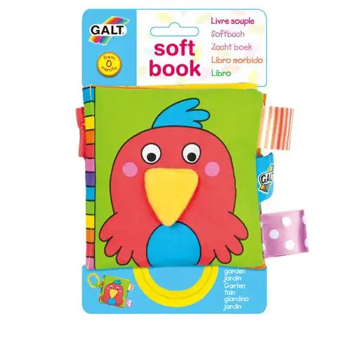 Galt Soft Book Livrets en tissu Motif perroquet 1 pièce