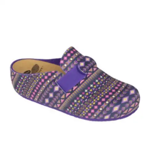 Dr. Scholl® Lareth Chaussures Femme Microfibre Imprimé Ethnique Violet / Multicolore Taille 38