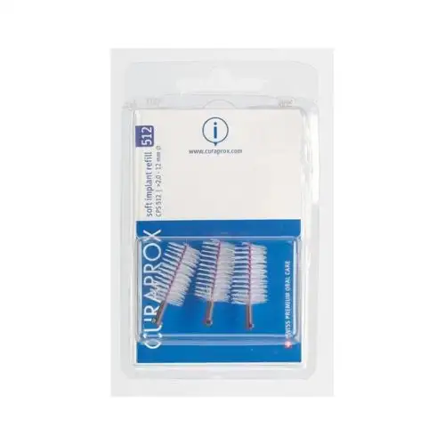 Recharge Curaprox Soft Implant 512 Couleur Violet 3 Pinceaux