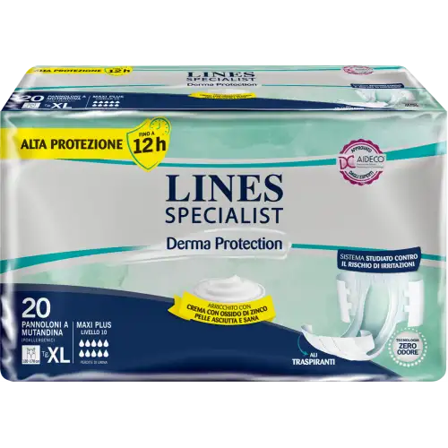 Derma Protection couche-culotte MAXI XL Lines Specialist 20 Pièces