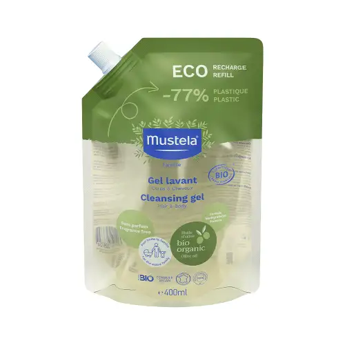 Mustela Eco-Recharge Gel Nettoyant Certifié Bio 400 ml