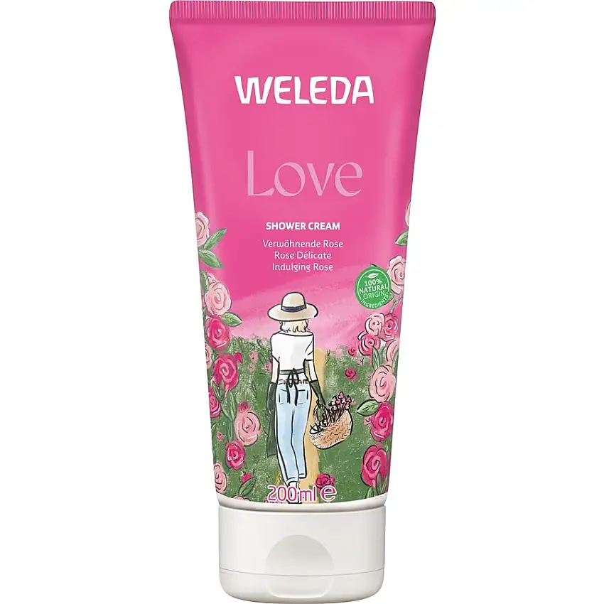 WELEDA Soin de doucheSoutiens ton bien-être personnel avec le parfum des précieuses roses de Damas