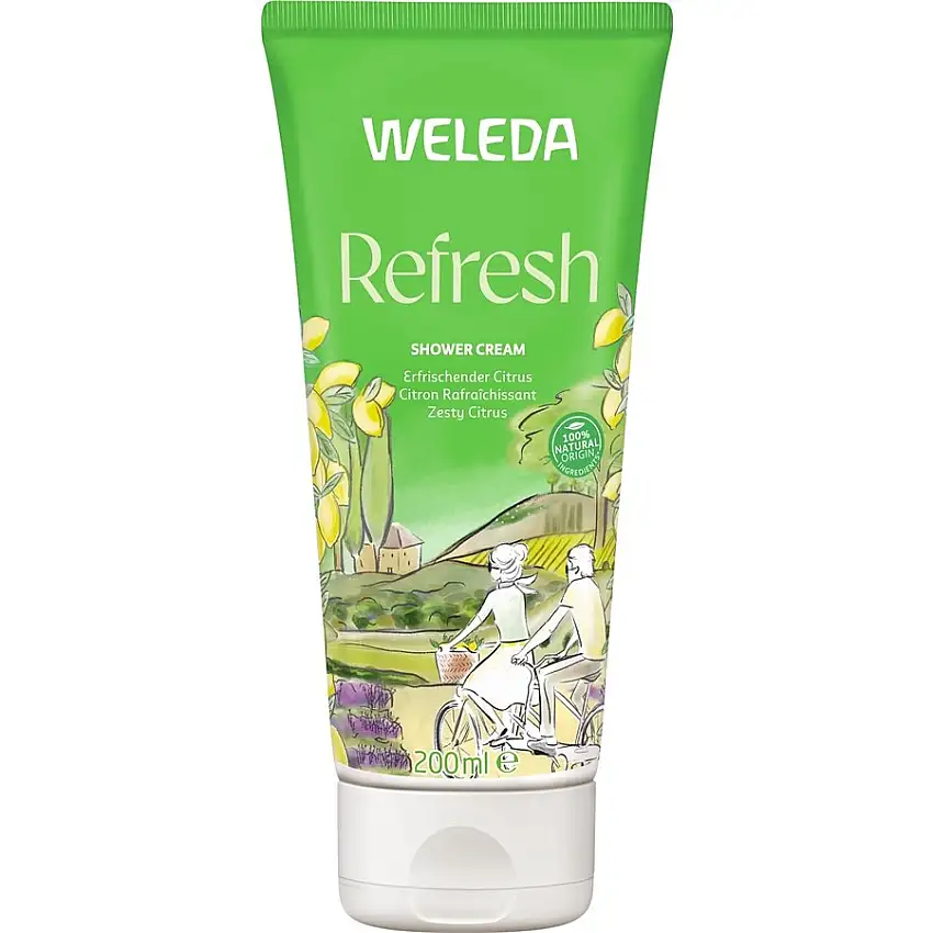 WELEDA Soin de doucheÉveille et rafraîchit tes sens. Avec des parfums 100 % naturels