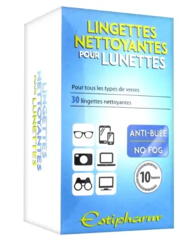 ESTIPHARM - Lingettes Nettoyantes Lunettes - 30 lingettes