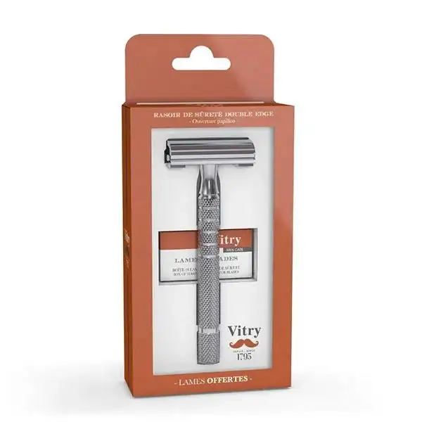 Vitry Coffret rasoir de sûreté papillon + 10 lames