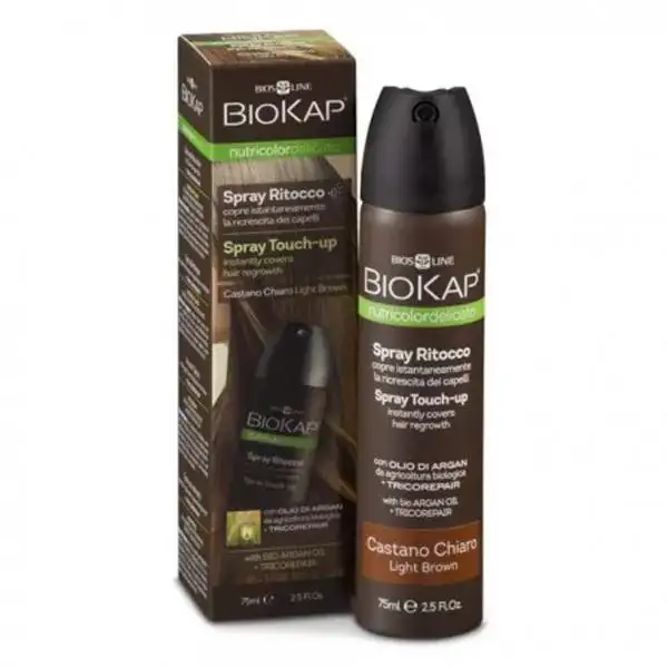 Biokap Nutricolor Delicato Coloration Spray Retouche Racines Châtain Clair 75ml
