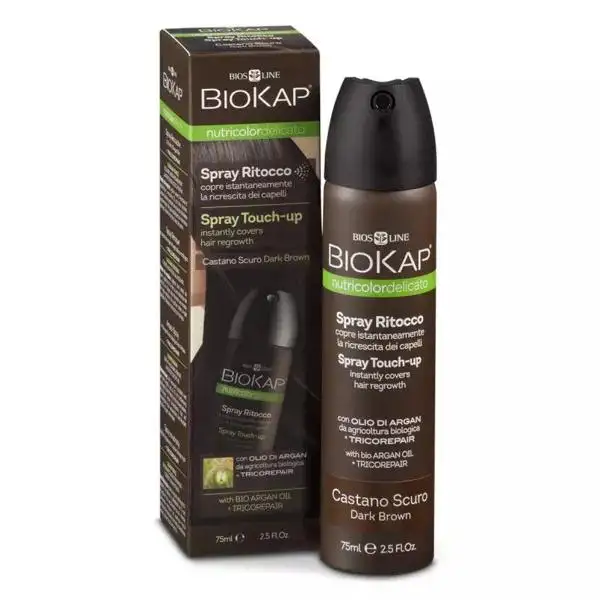 Biokap Nutricolor Delicato Coloration Spray Retouche Racines Chatain Foncé 75ml