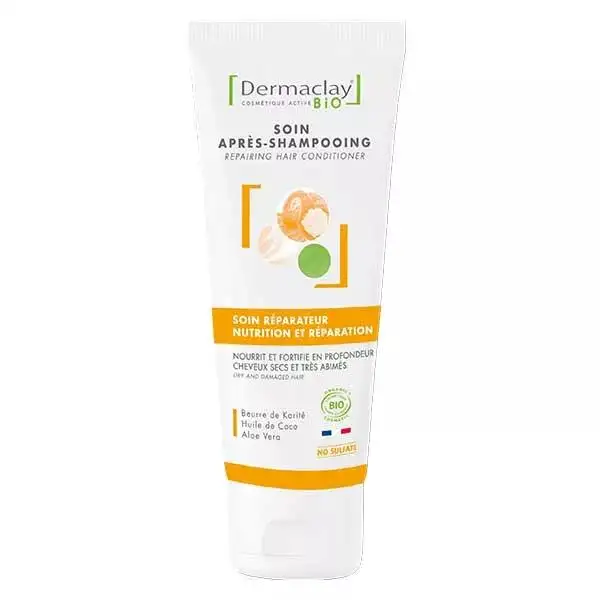 Dermaclay Cheveux Après-Shampoing Réparateur Bio 200ml