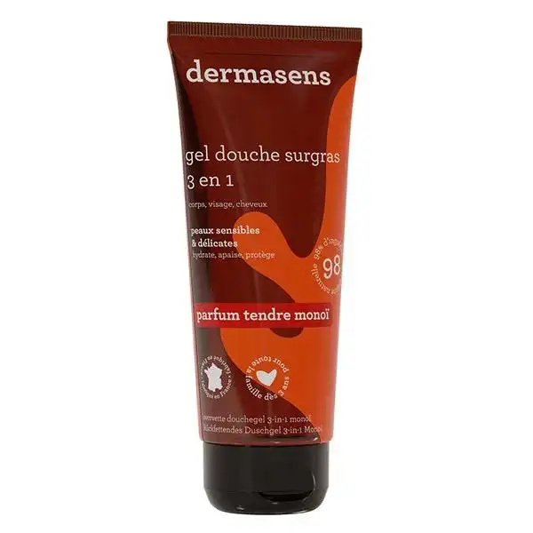 Dermasens Gel Douche Surgras Corps Visage Cheveux Tendre Monoï 200ml