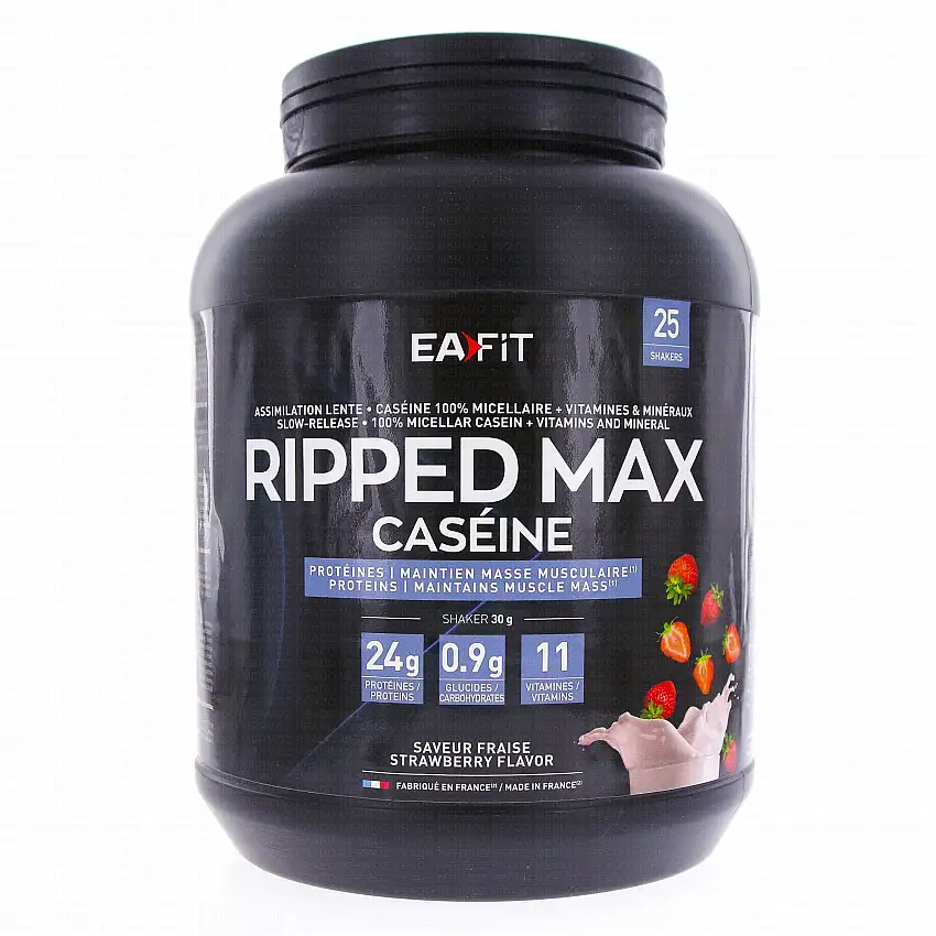 EAFIT Ripped max caséine fraise pot 750g