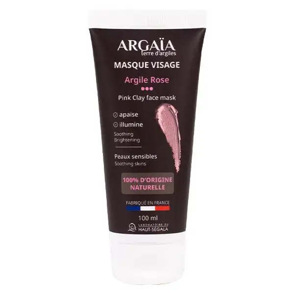 Argaïa Masque visage argile Rose 100ml