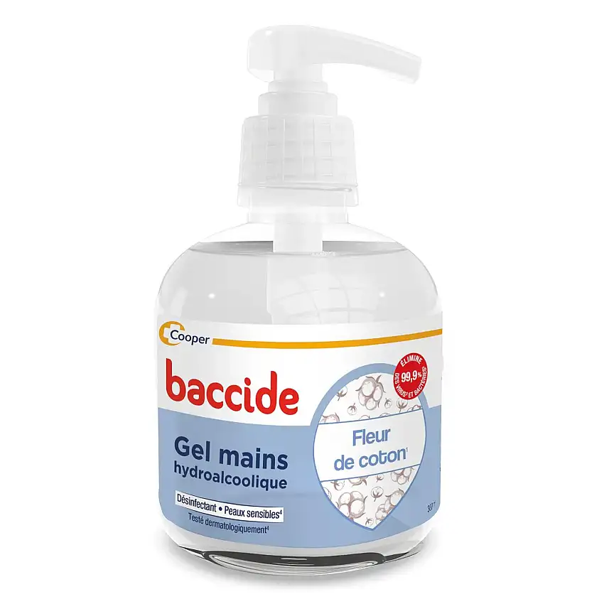 Baccide Gel hydroalcoolique Parfum Fleur de coton(1) Peaux Sensibles 300ml