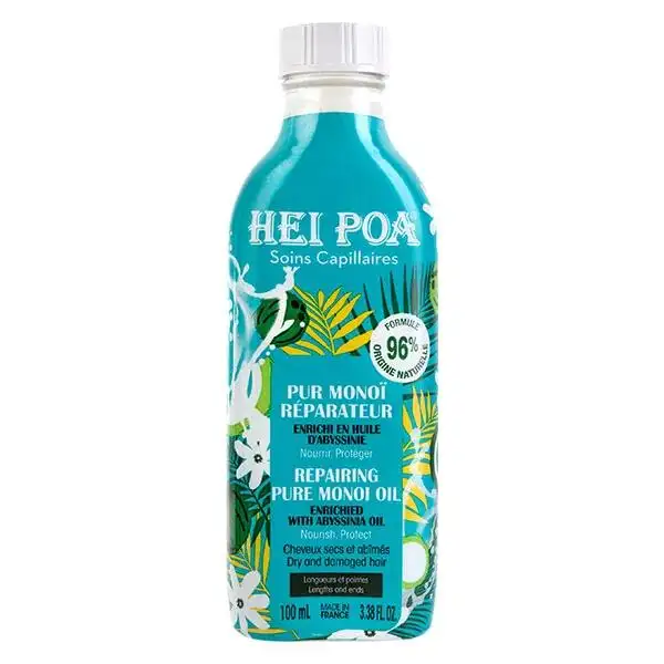 HEI POA Soin Capillaires Pur Monoï Réparateur Nourrissant et Protecteur 100ml