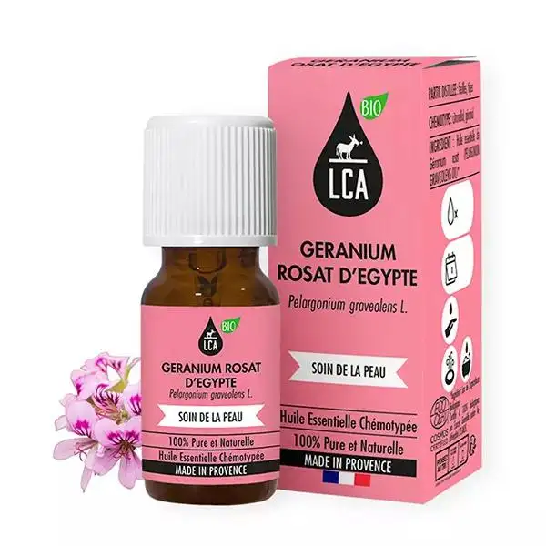 LCA Huile Essentielle de Géranium Rosat d Egypte BIO 10 ml