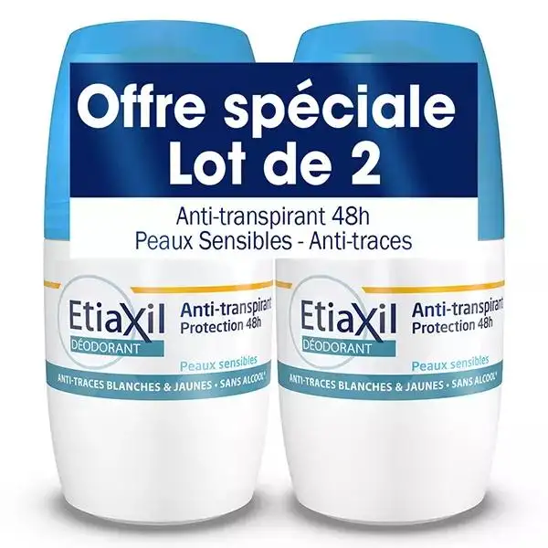Etiaxil Déodorant Anti-transpirant 48h Lot de 2x 50ml