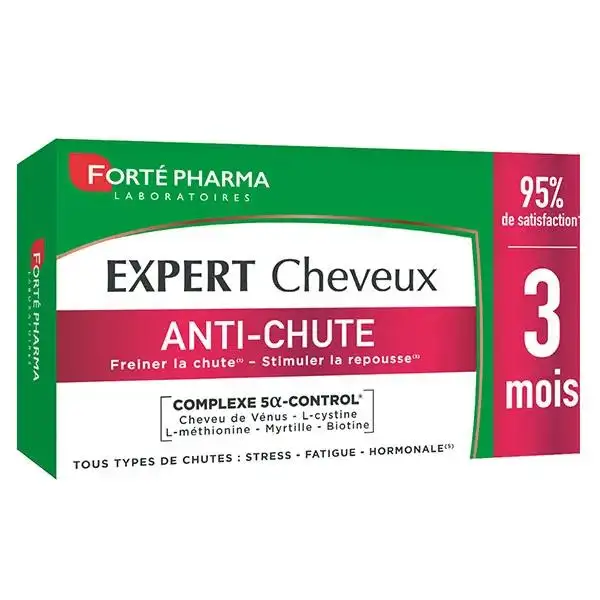 Forté Pharma Expert Anti Chute cheveux Repousse Biotine Myrtille 90 comprimés