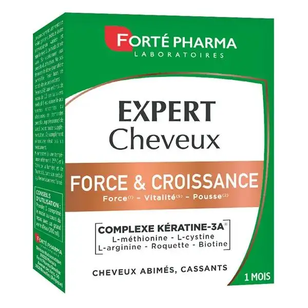 Forté Pharma Expert Cheveux Force et Croissance Vitalité Kératine 30 comprimés