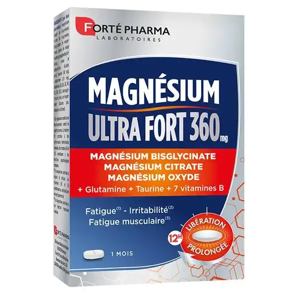 Forté Pharma Magnésium Ultra Fort 360 Glutamine Taurine - 30 comprimés