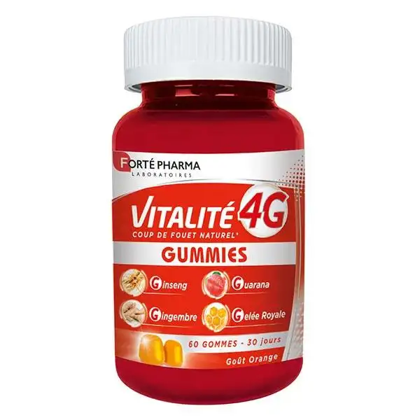 Forté Pharma Vitalité 4G Ginseng Guarana Gingembre 60 gummies